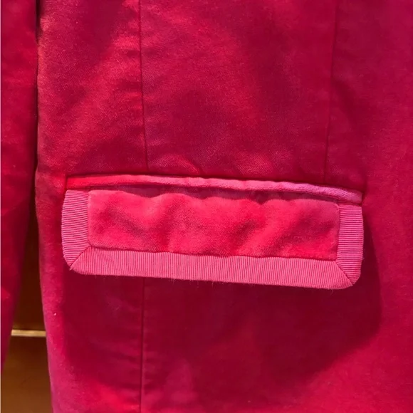 J. Crew Suit Dragonfruit Pink Velvet Featuring the Willa Blazer & Kate Trousers - Picture 8 of 16